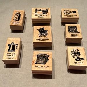 Stampin’ UP, stamp set “puns from the past”.